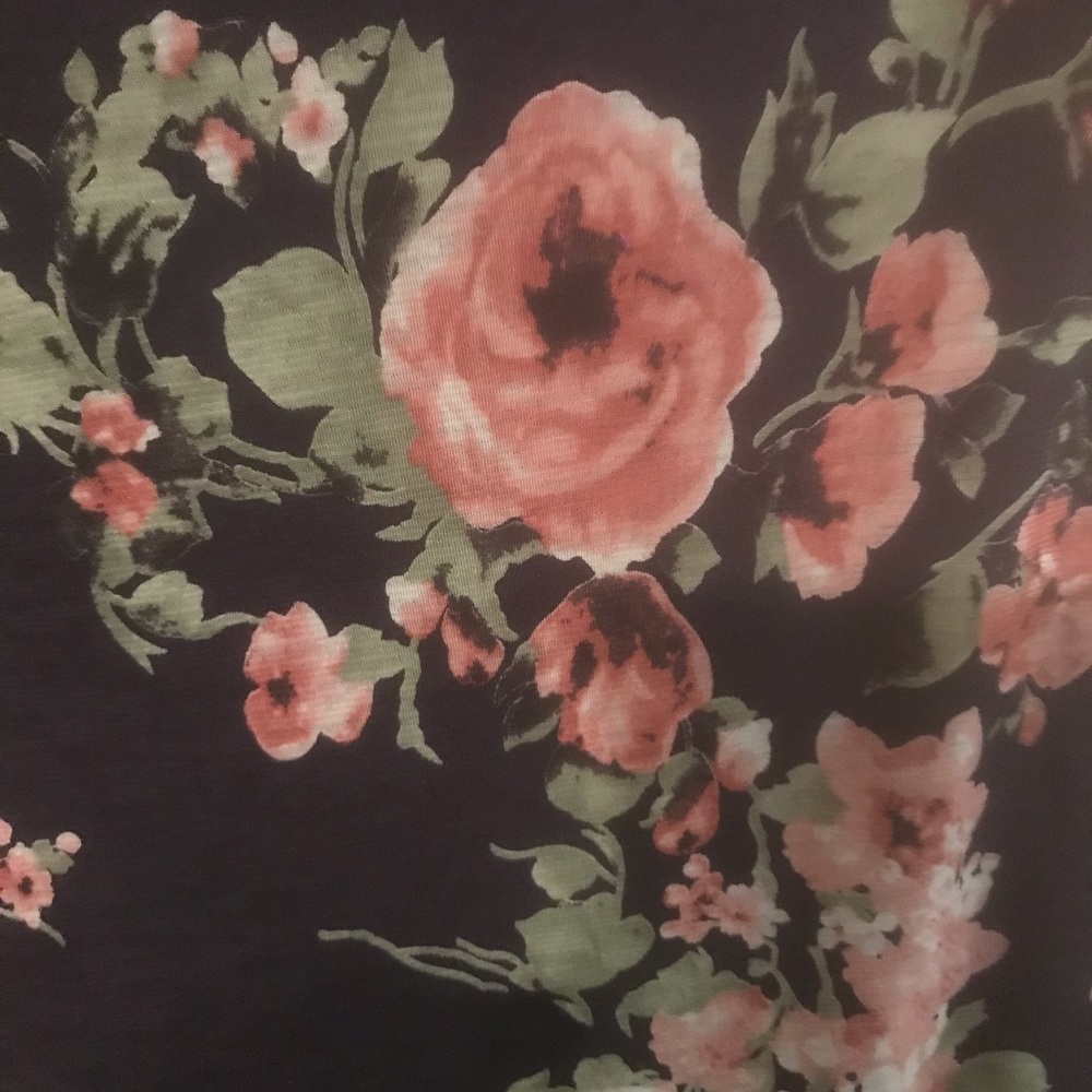 Paisley Grace 3X Floral Tunic Top w/ Fringe Detail